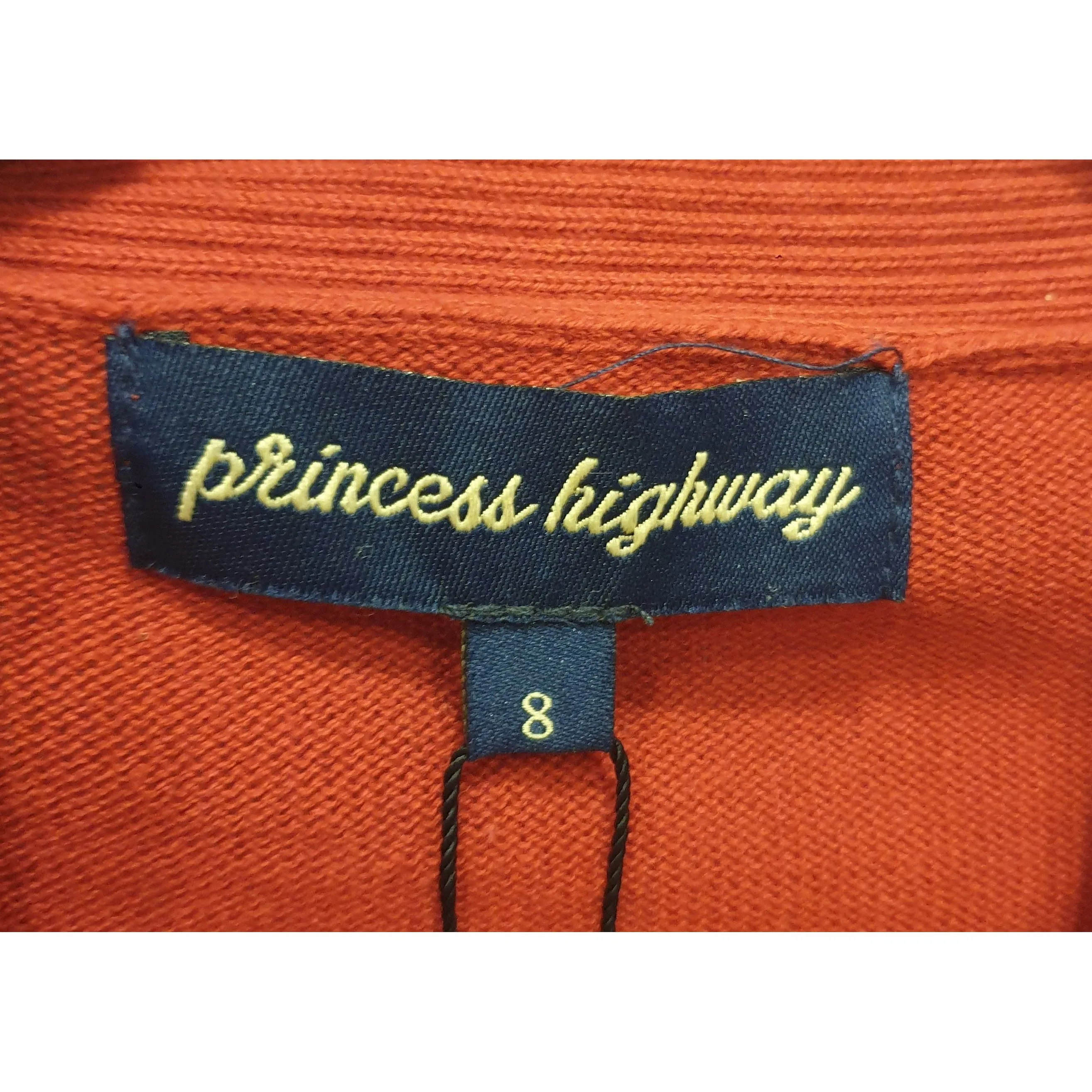 Princess Highway red cotton knit cropped ballerina wrap style cardigan size 8