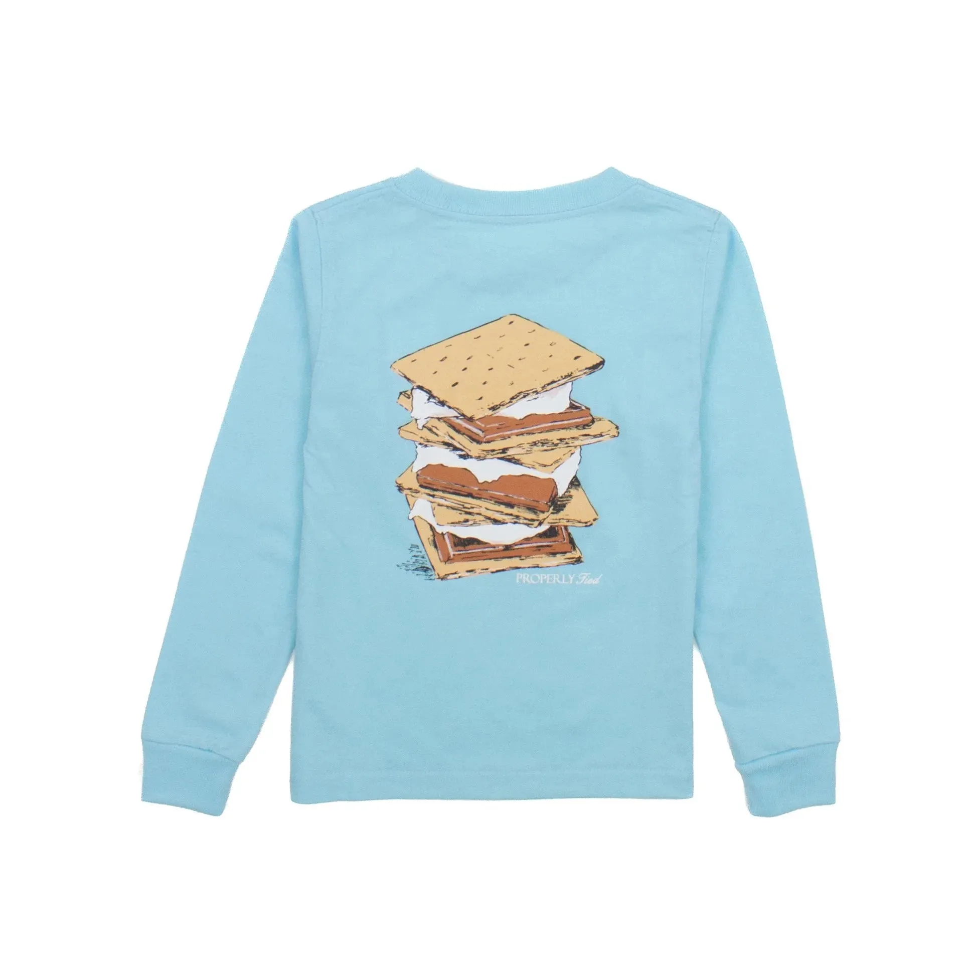 Properly Tied Powder Blue S'Mores Long Sleeve Tee