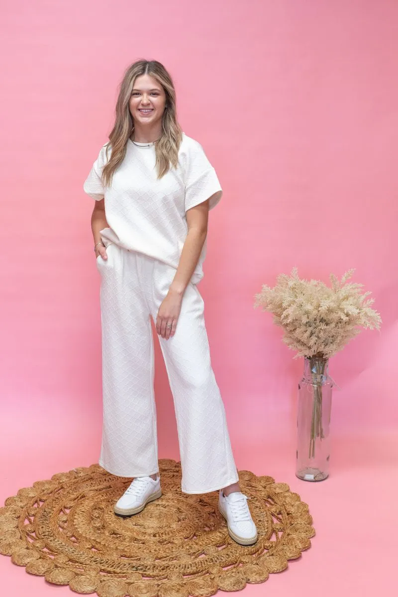 PST7759-B Cream Textured Top