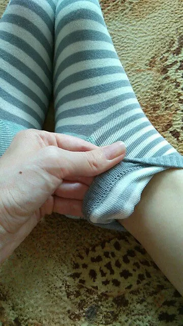 Quality Striped Pattern Cotton Cat Socks