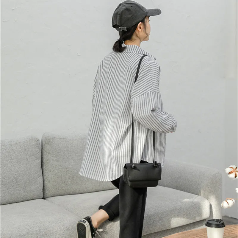 "GREY STRIPE" LONG SLEEVE SHIRT K051703