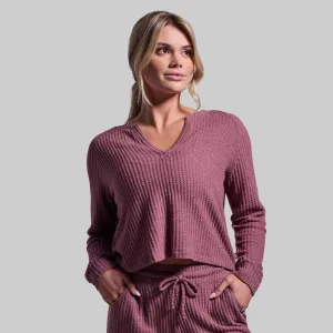 R and R Waffle Long Sleeve (Marsala)