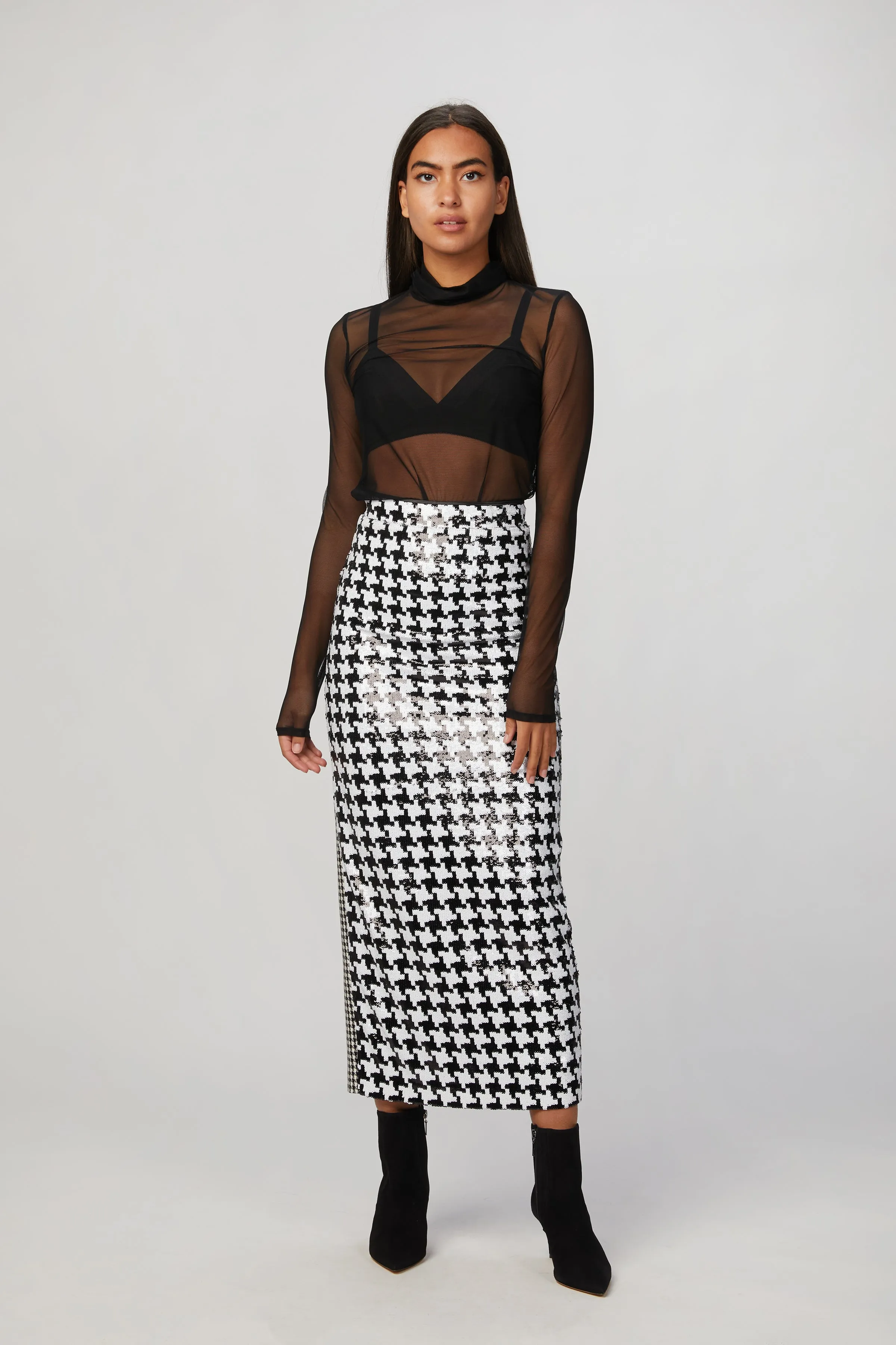 RAELYN MESH TURTLENECK