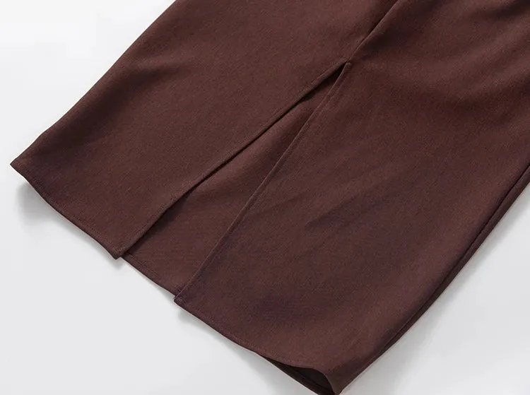 Raven Double Breasted Top   Pencil Skirt Office Lady 2 Pieces Set