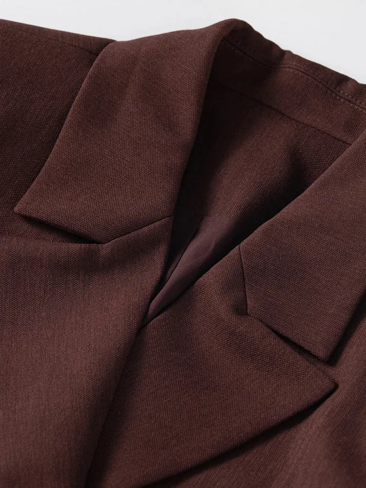 Raven Double Breasted Top   Pencil Skirt Office Lady 2 Pieces Set