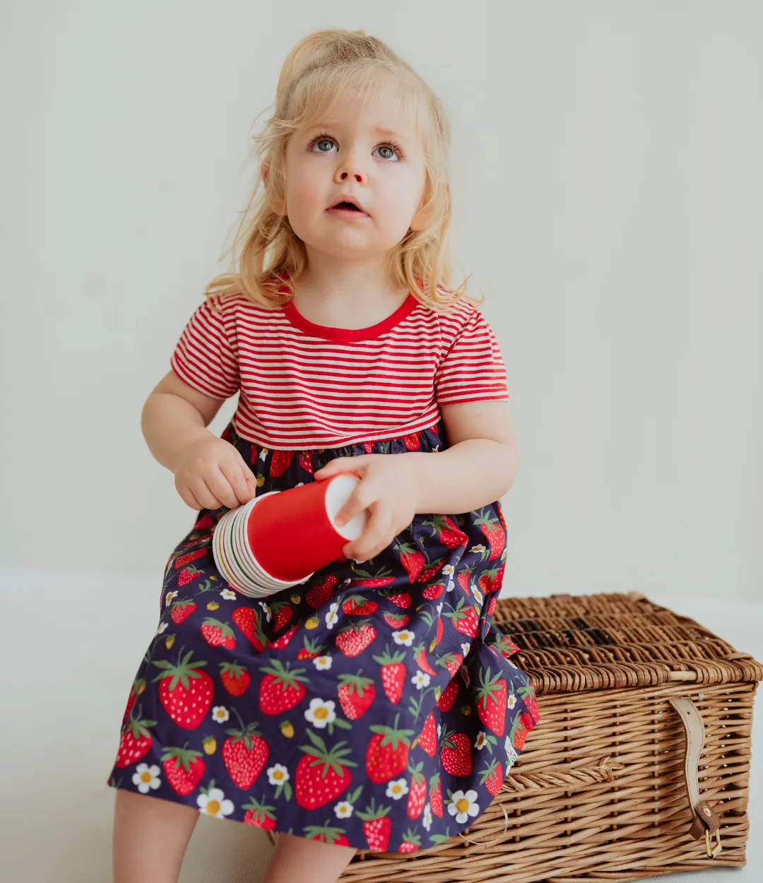Red Strawberry Print Dress