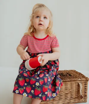 Red Strawberry Print Dress