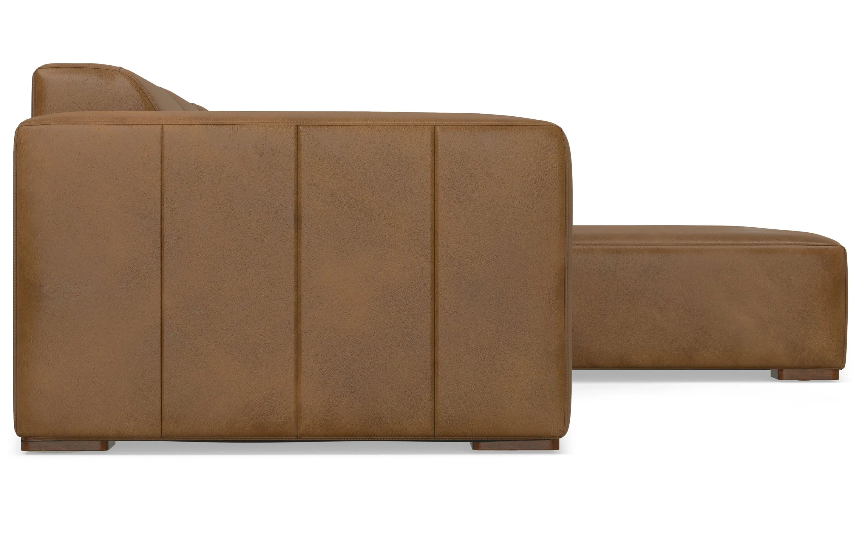 Rex 2 Seater Sofa and Right Chaise in Genuine Leather