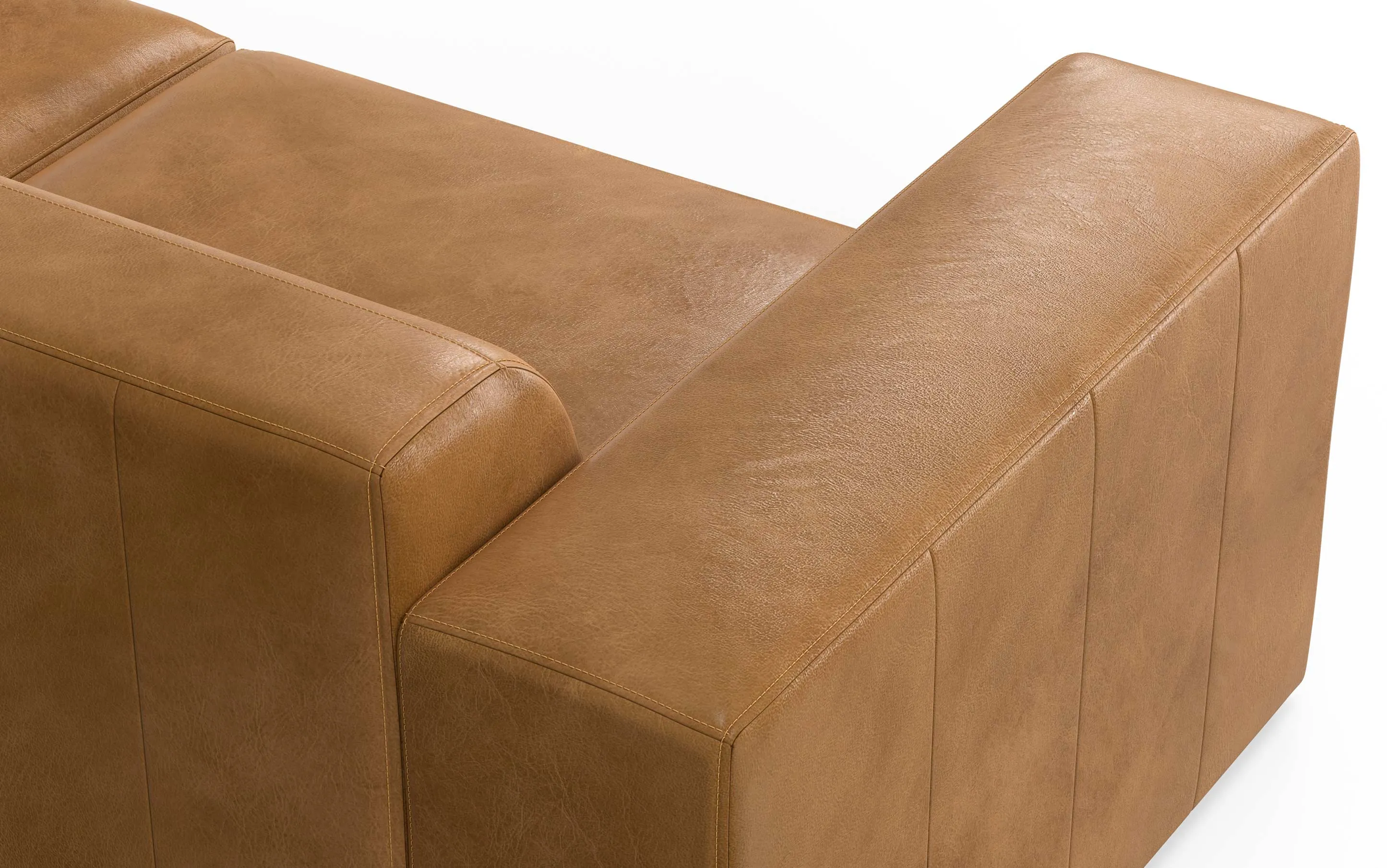 Rex 2 Seater Sofa and Right Chaise in Genuine Leather