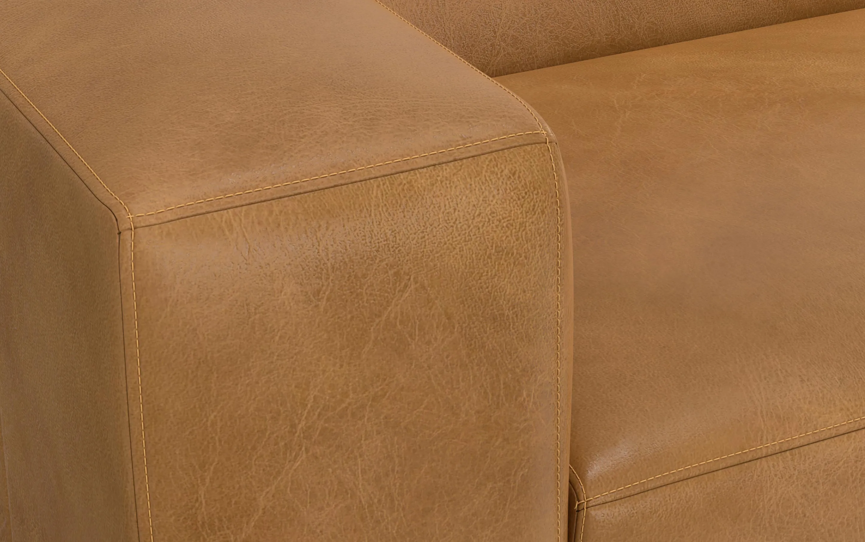 Rex 2 Seater Sofa and Right Chaise in Genuine Leather