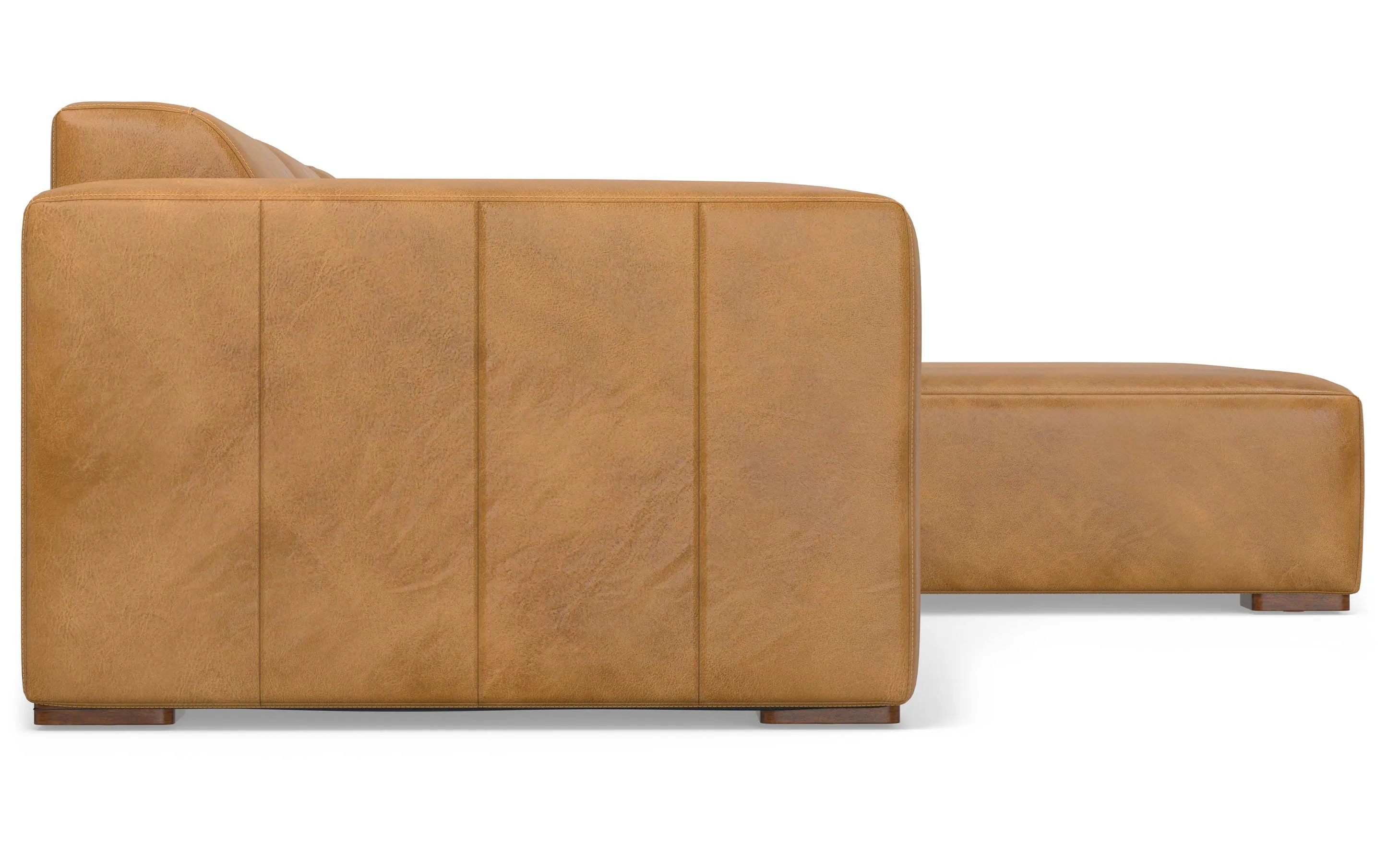 Rex 2 Seater Sofa and Right Chaise in Genuine Leather