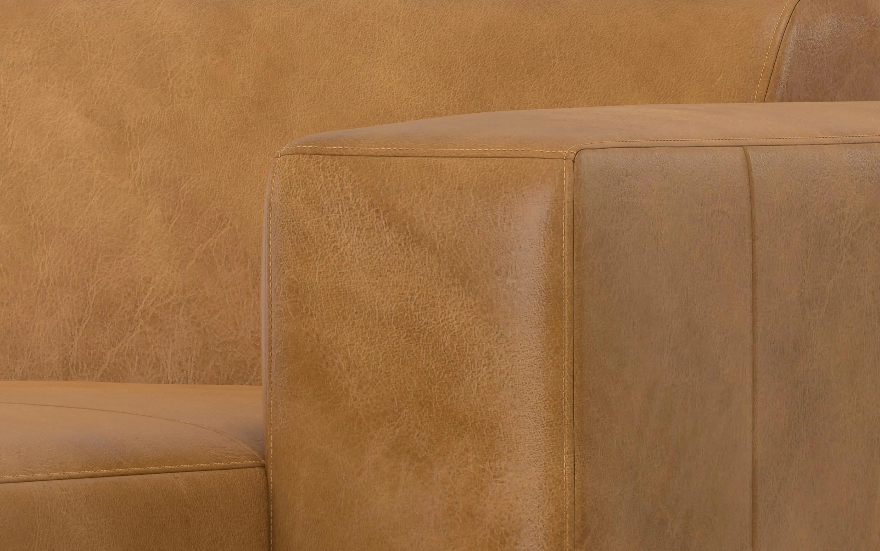Rex 2 Seater Sofa and Right Chaise in Genuine Leather