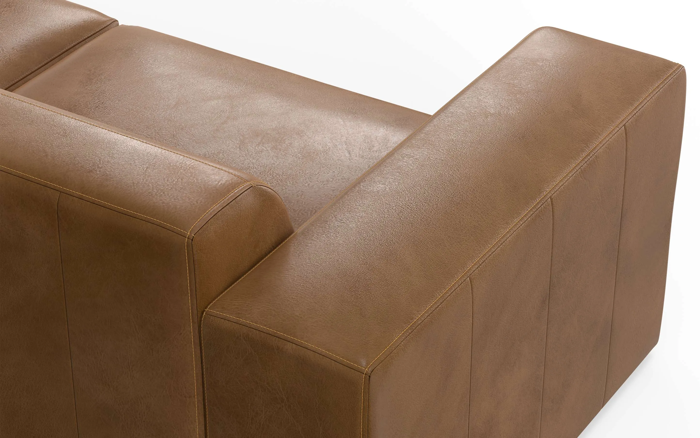 Rex 2 Seater Sofa and Right Chaise in Genuine Leather