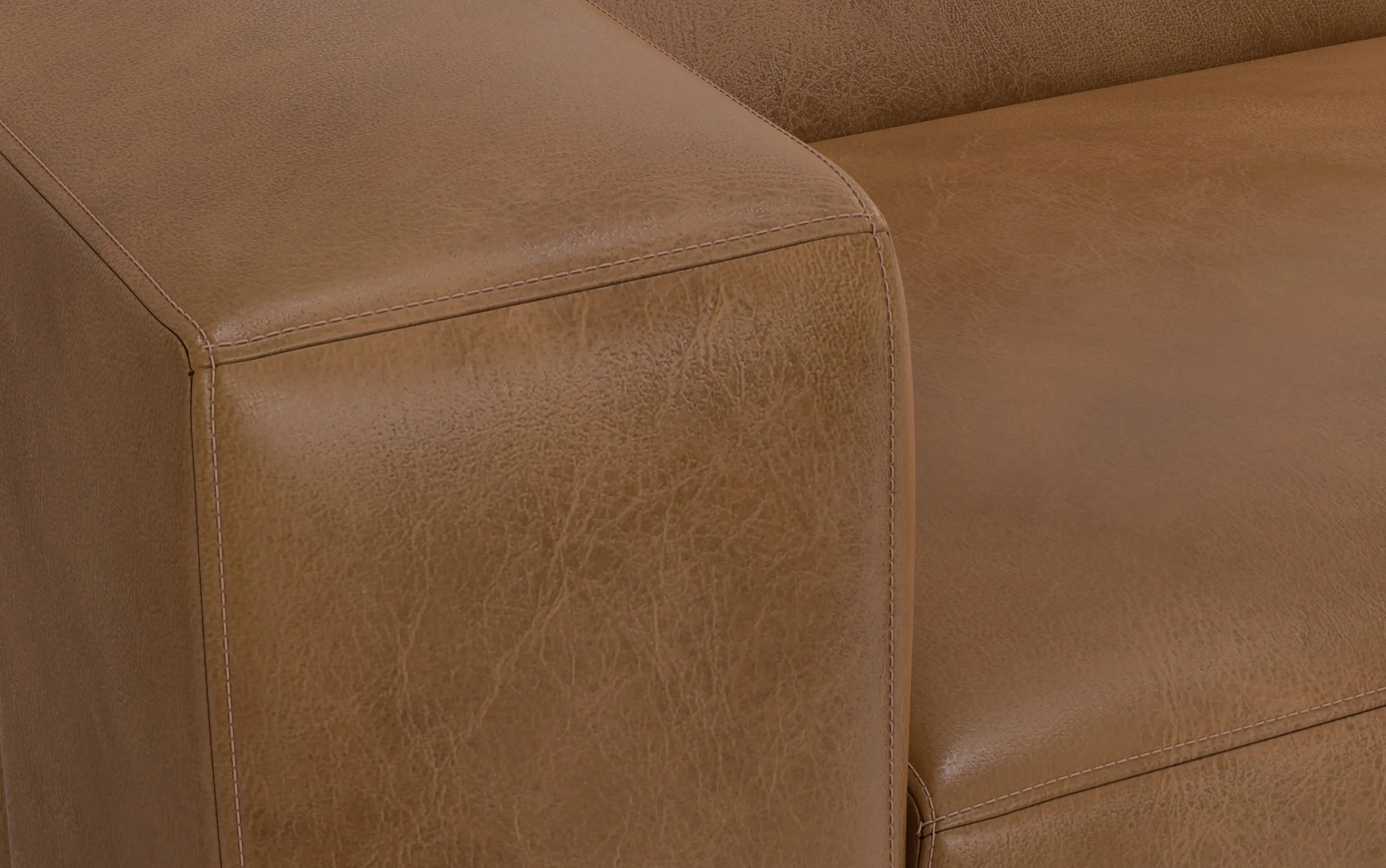 Rex 2 Seater Sofa and Right Chaise in Genuine Leather