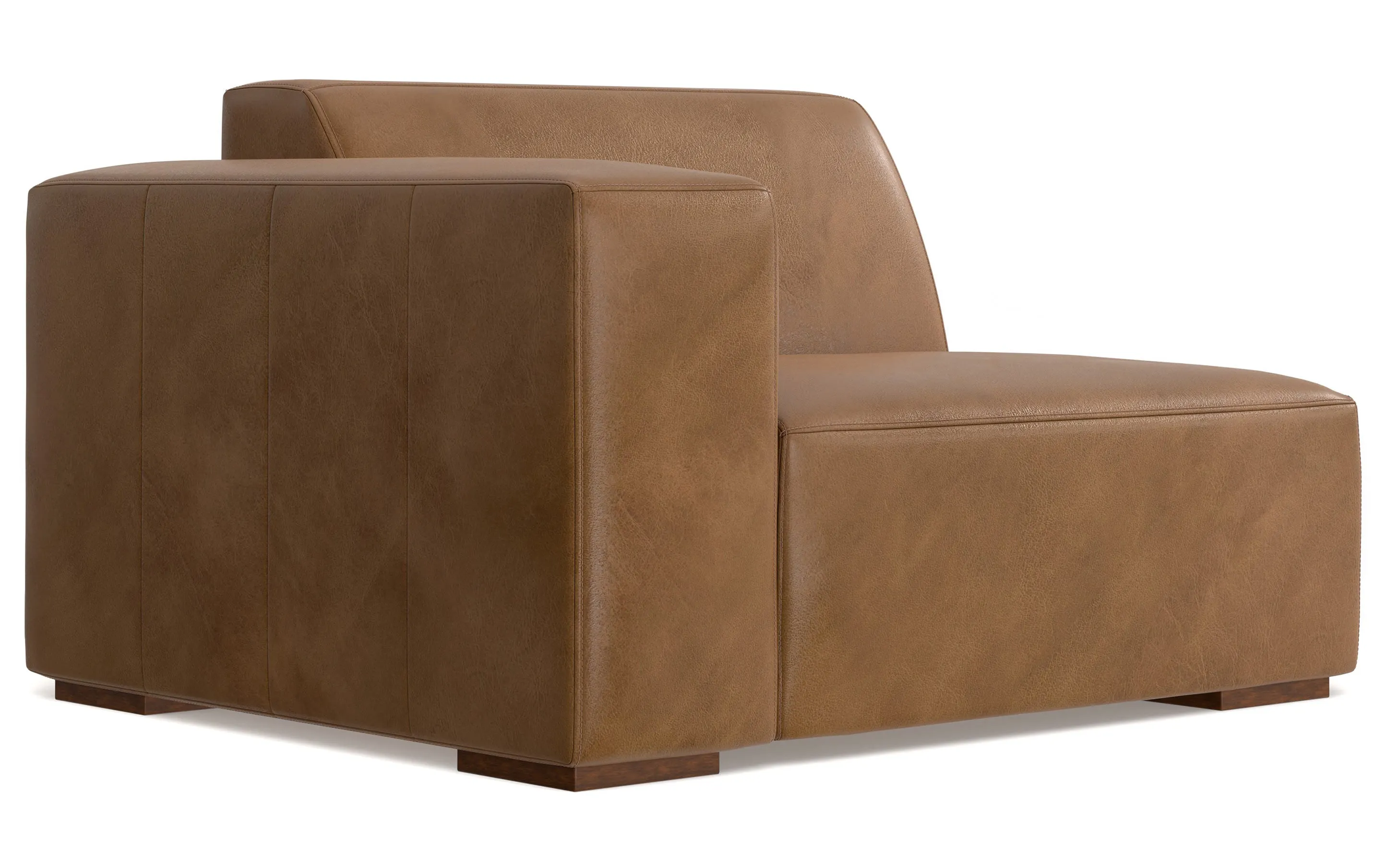 Rex 2 Seater Sofa and Right Chaise in Genuine Leather