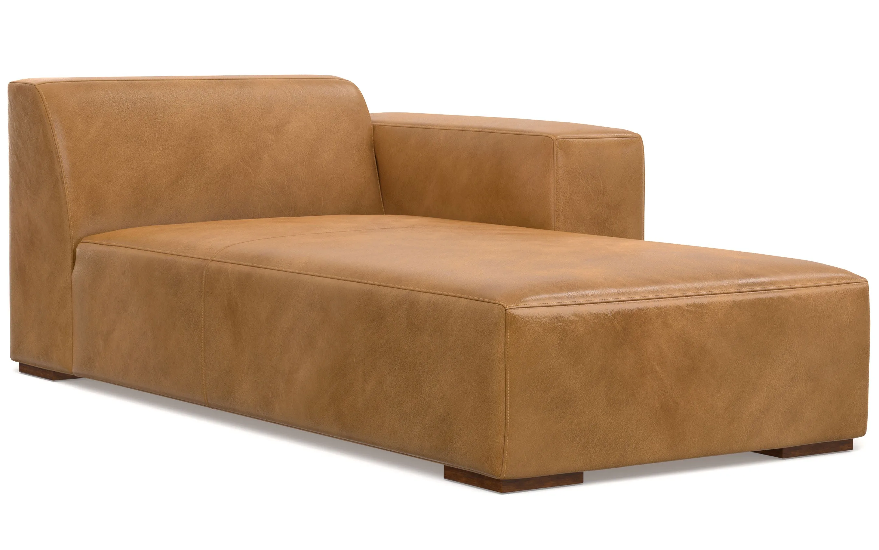 Rex 2 Seater Sofa and Right Chaise in Genuine Leather