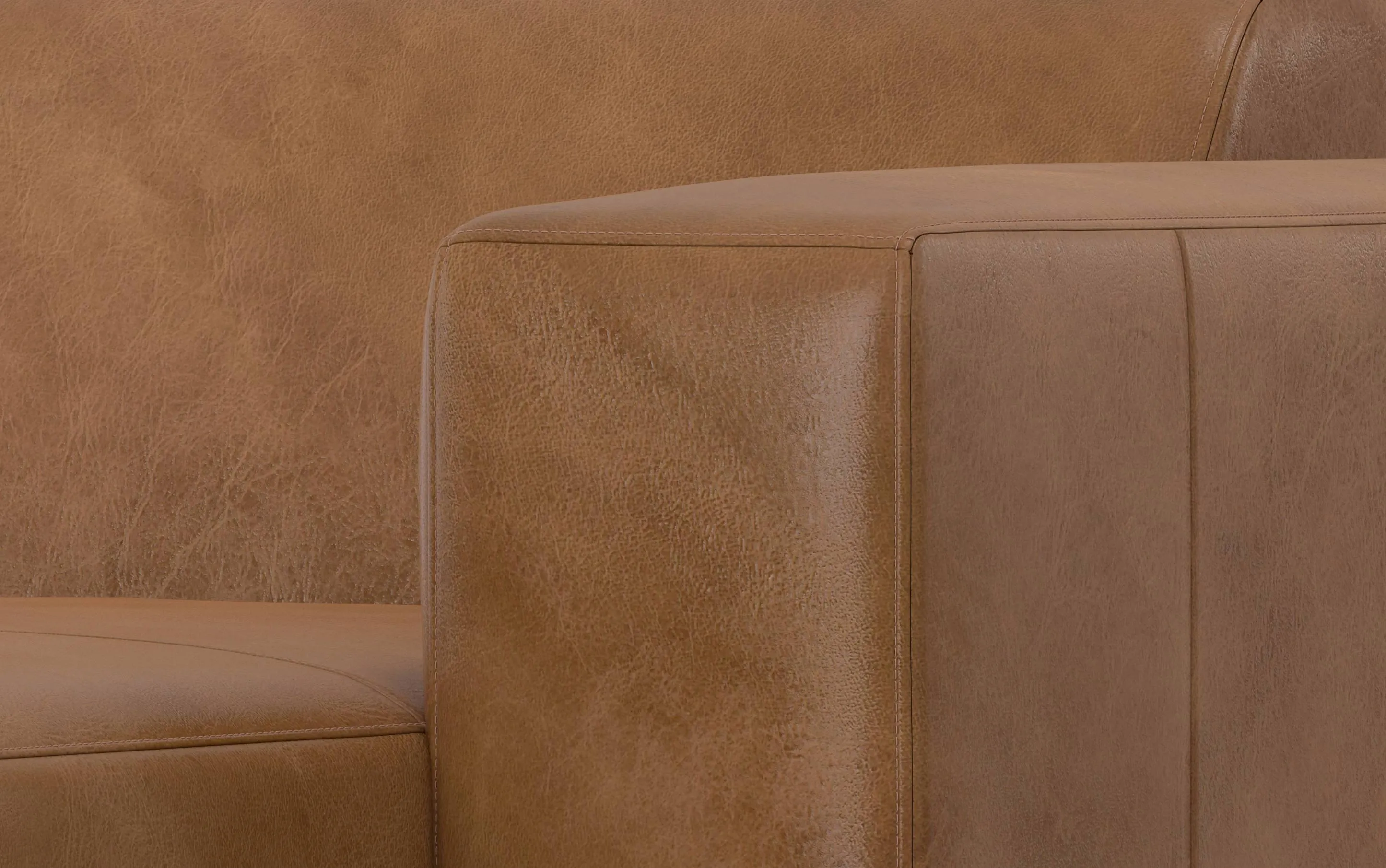 Rex 2 Seater Sofa and Right Chaise in Genuine Leather