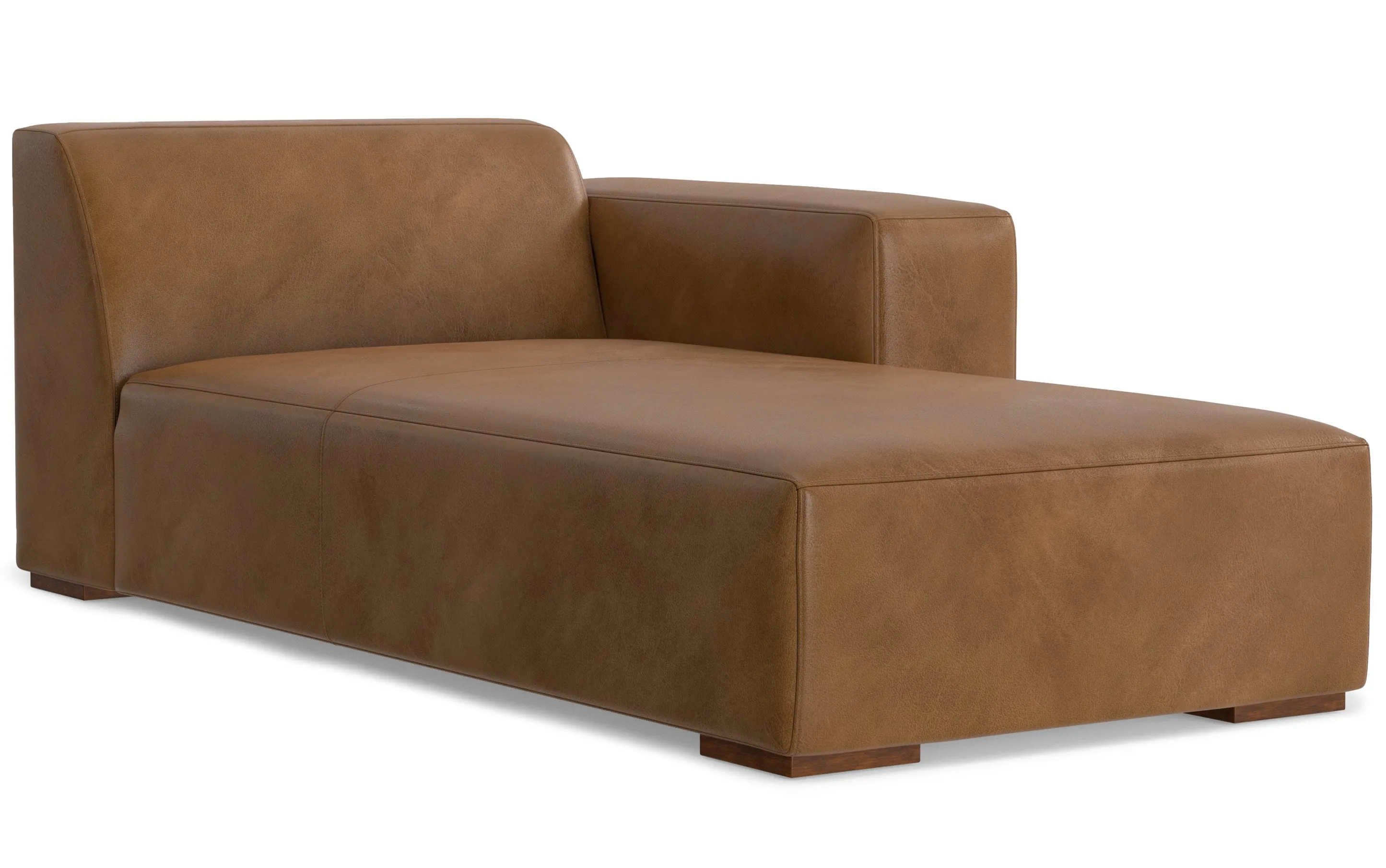 Rex 2 Seater Sofa and Right Chaise in Genuine Leather