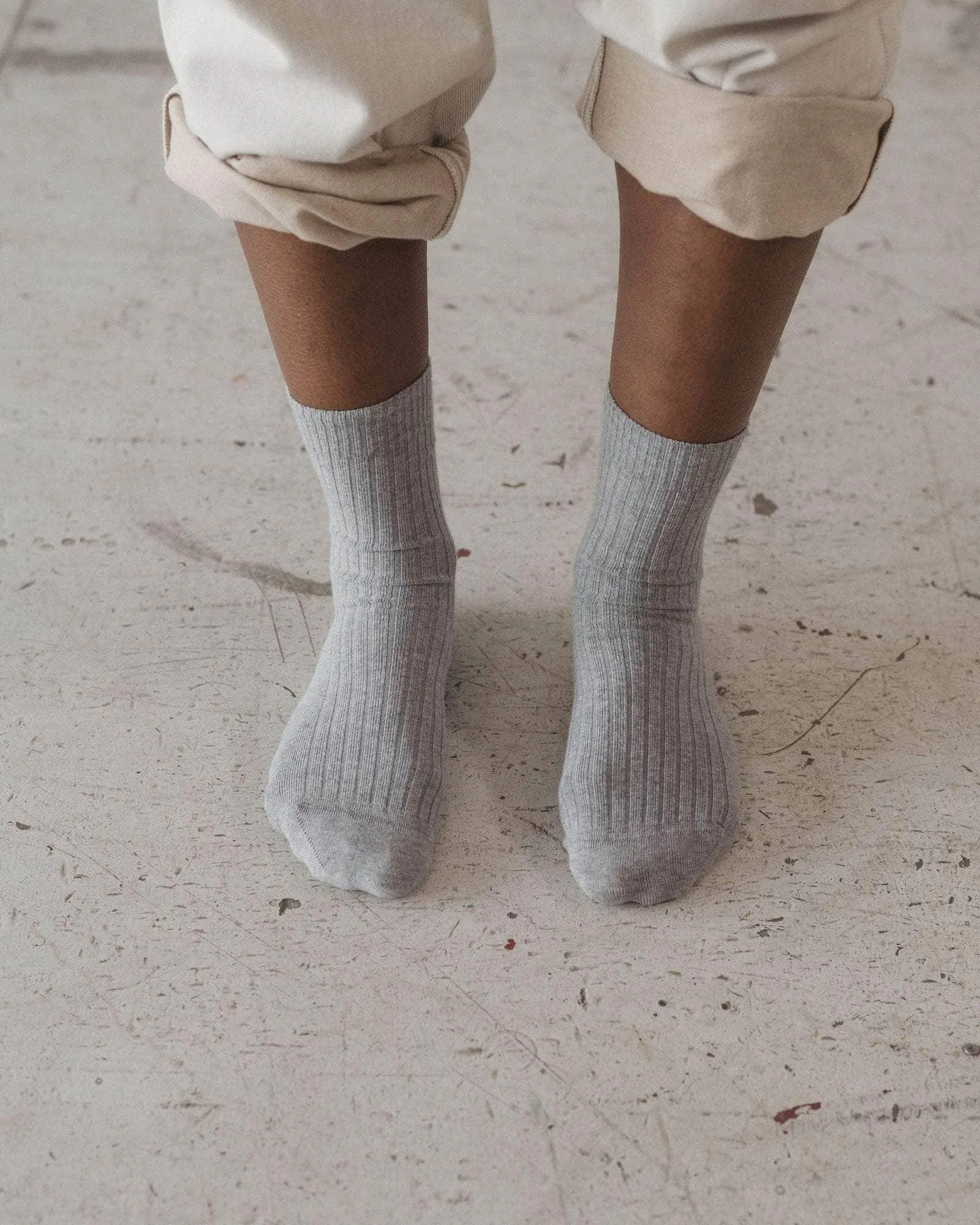 Rib Overankle Socks