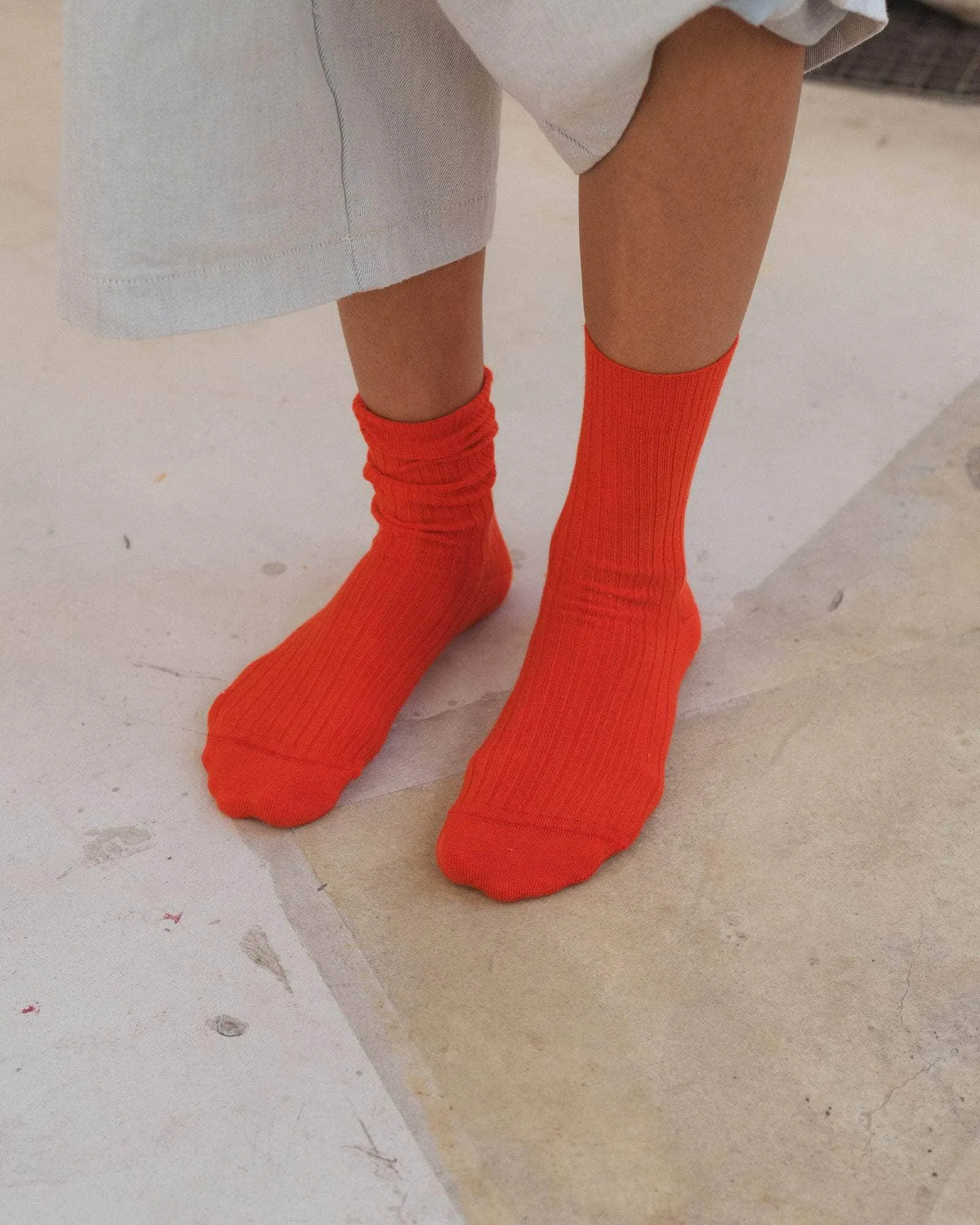 Rib Overankle Socks