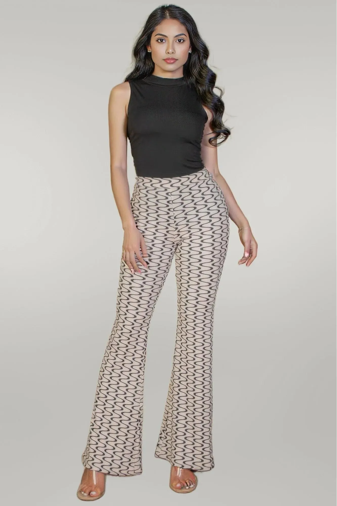 Ribbed Knit Ruched Side Sleeveless Top