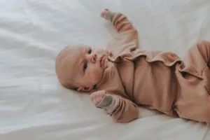 RIBBED LOUNGE SUIT Rose Dust 18/24M only