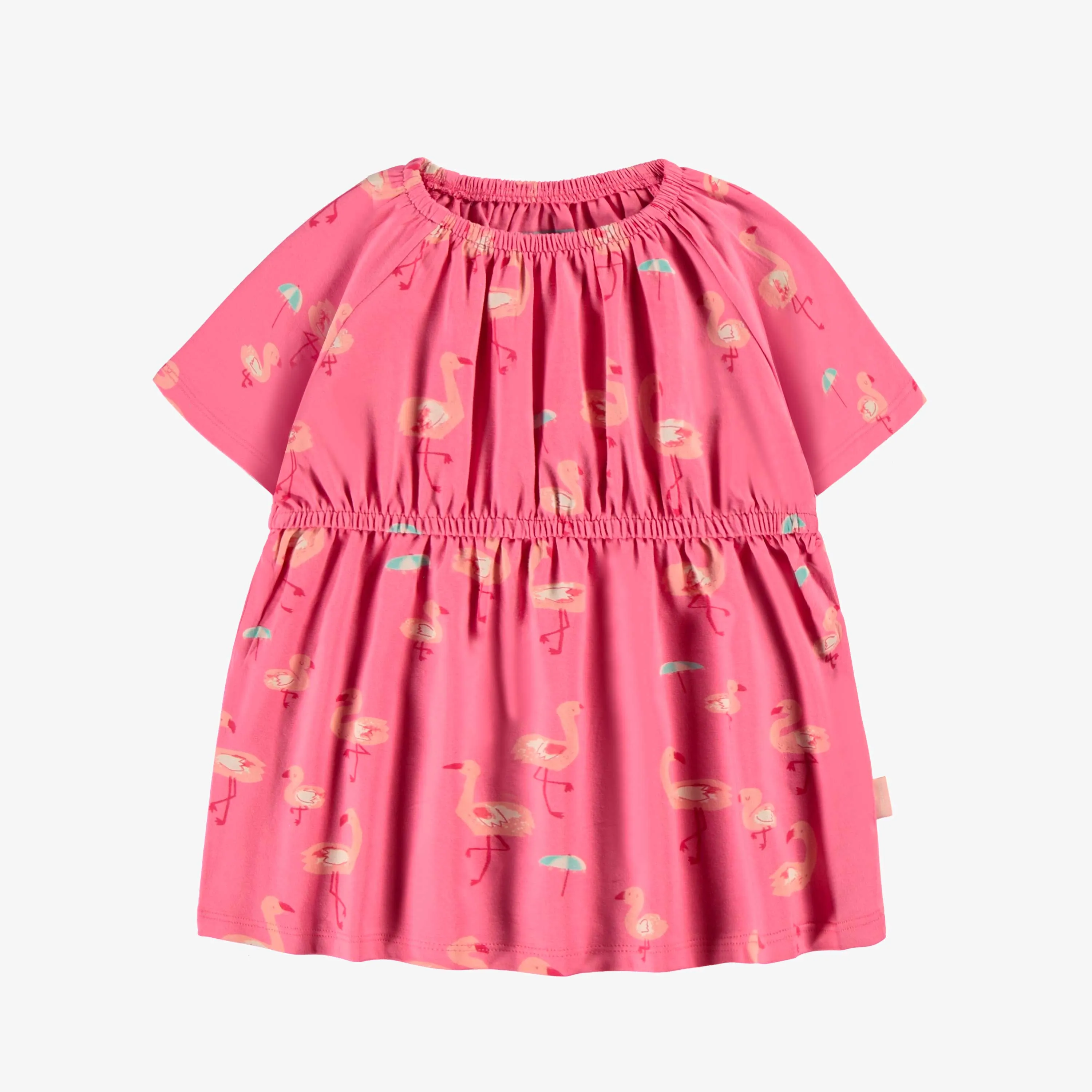 Robe rose à motifs, bébé || Pink patterned dress, baby