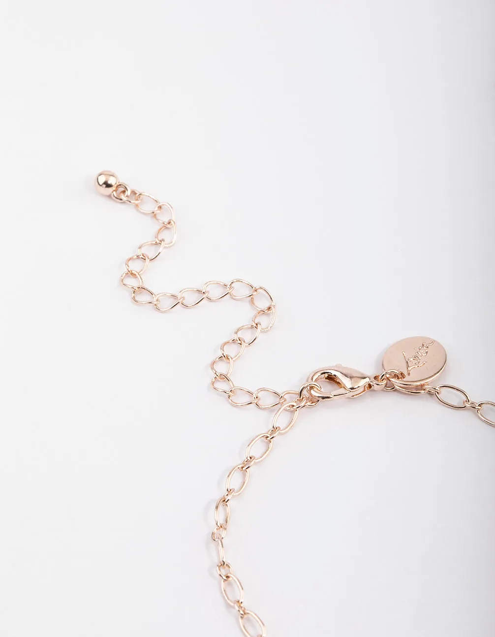 Rose Gold Heart Rays Layered Necklace & Earrings Set