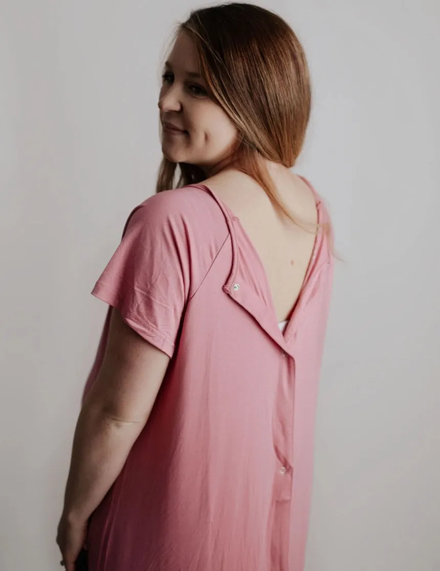 Rose Pink Labor & Delivery Gown