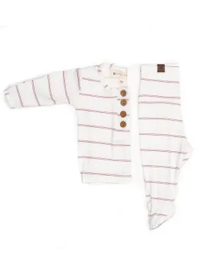 Rose Striped Everything Newborn Top & Bottom