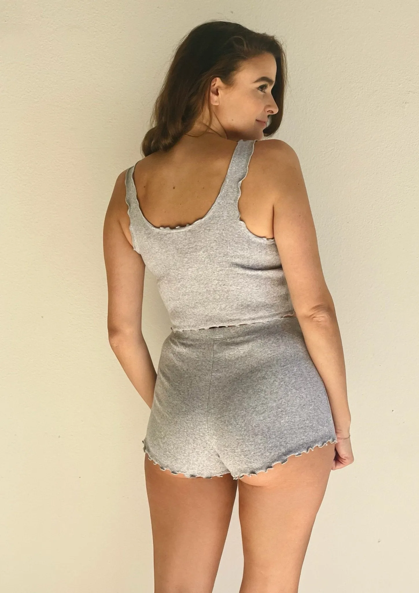 Ruffle Set - Heather Grey