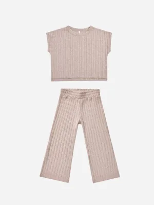 RYLEE   CRU- Cozy Rib Knit Set || Heathered Mauve