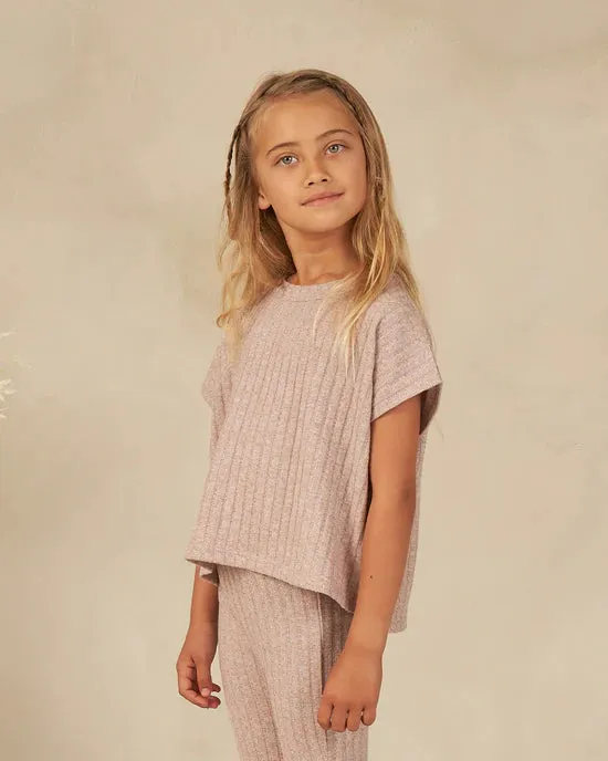 RYLEE   CRU- Cozy Rib Knit Set || Heathered Mauve