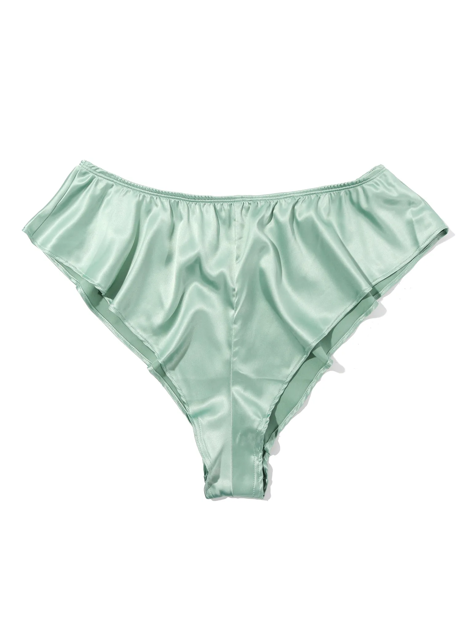 Satin Sleep Flutter Tanga Green Tea