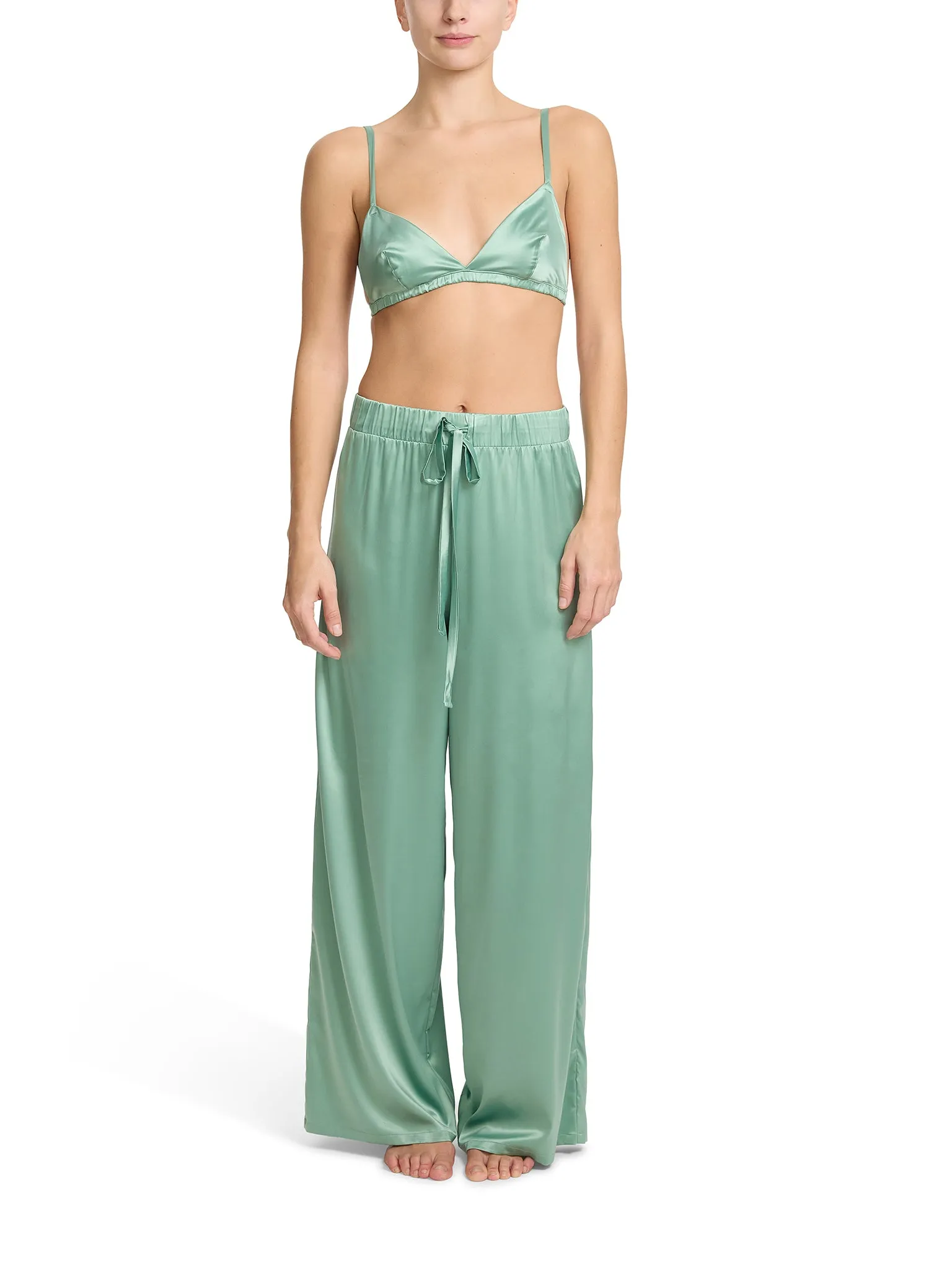 Satin Sleep Pant Green Tea