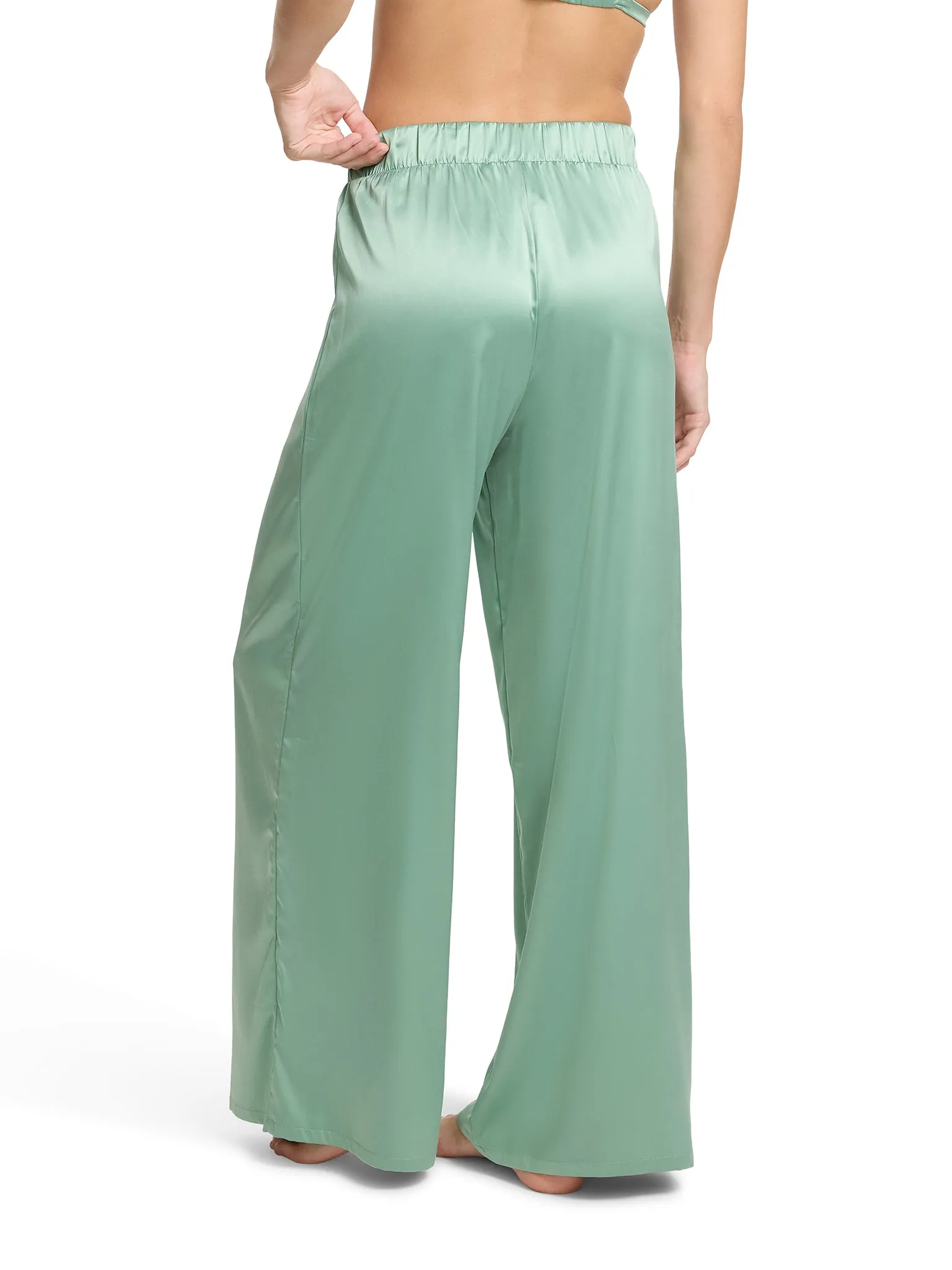 Satin Sleep Pant Green Tea