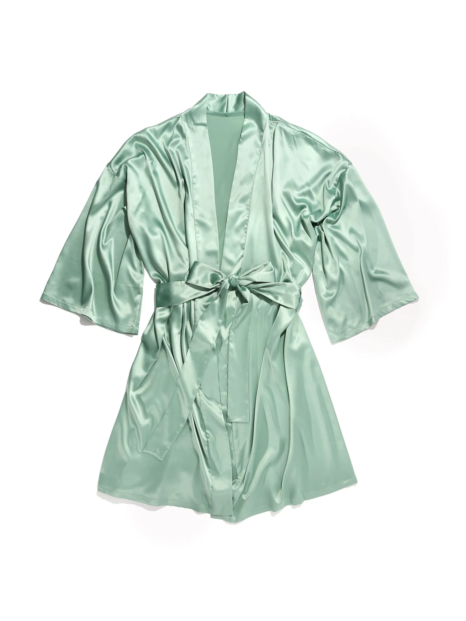 Satin Sleep Robe Green Tea
