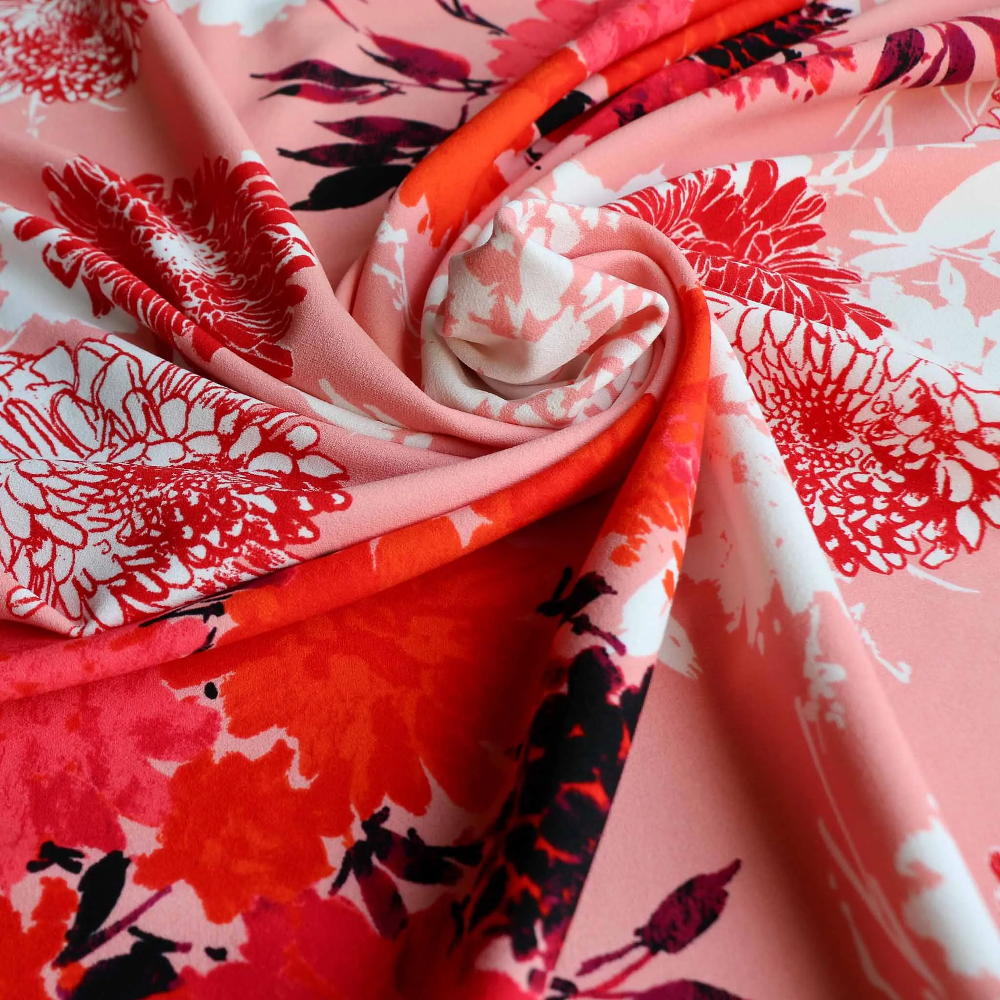 Scuba Crepe Fabric - Peach