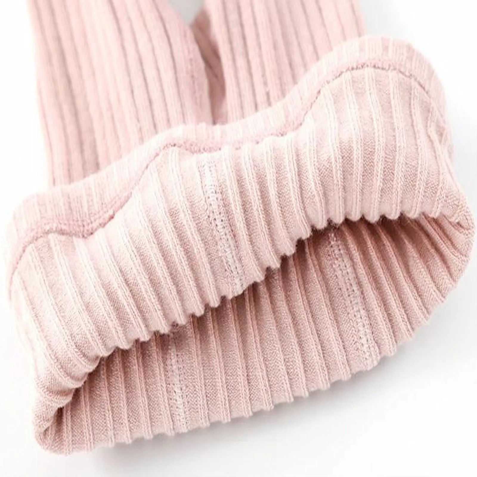 Seamless Cable Knit Tights with Bow for Baby Girls