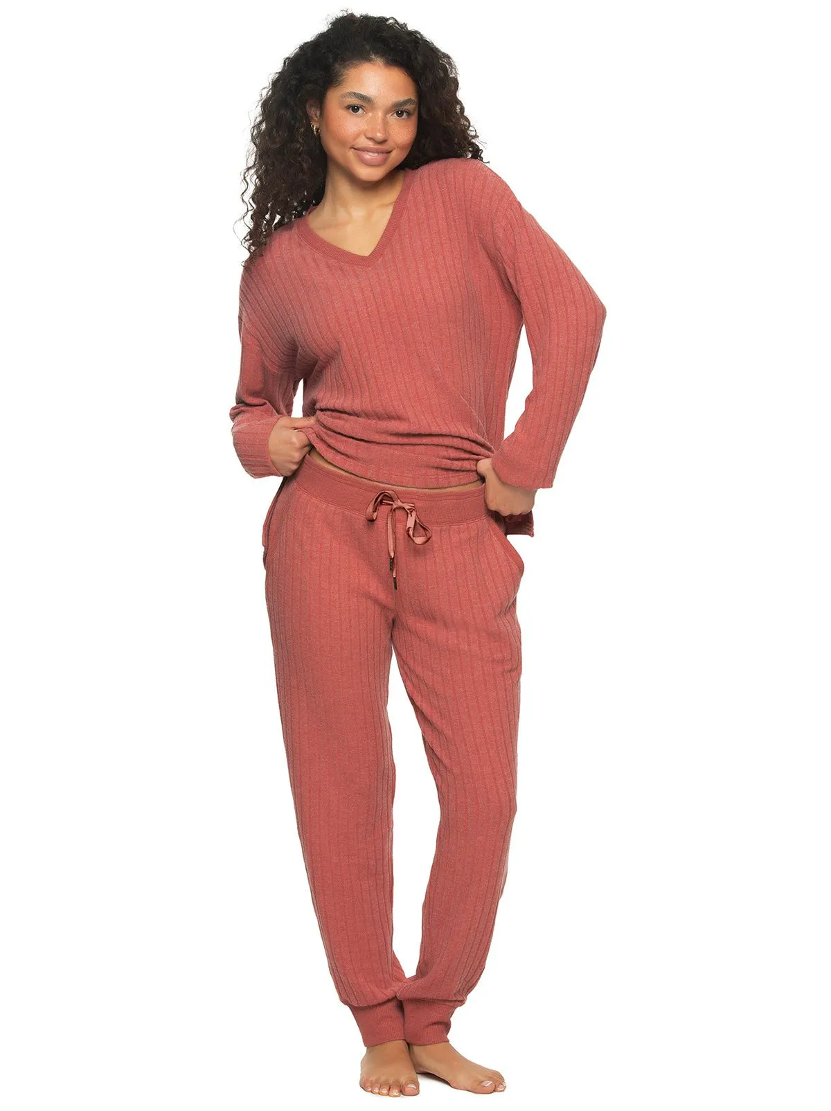 Serena V-Neck & Jogger Pant Set
