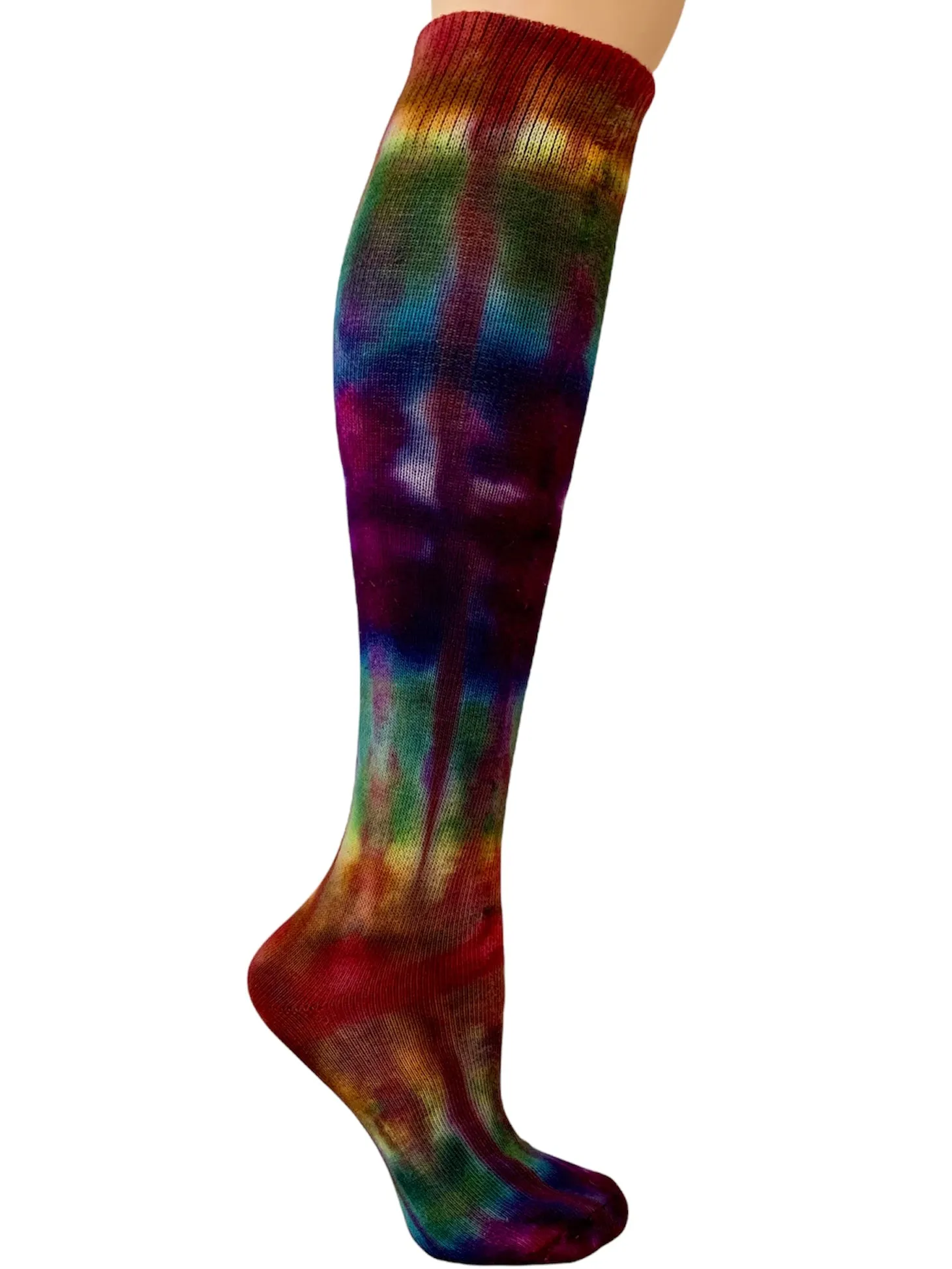 She's A Rainbow Tie Dye Organic Cotton Knee High