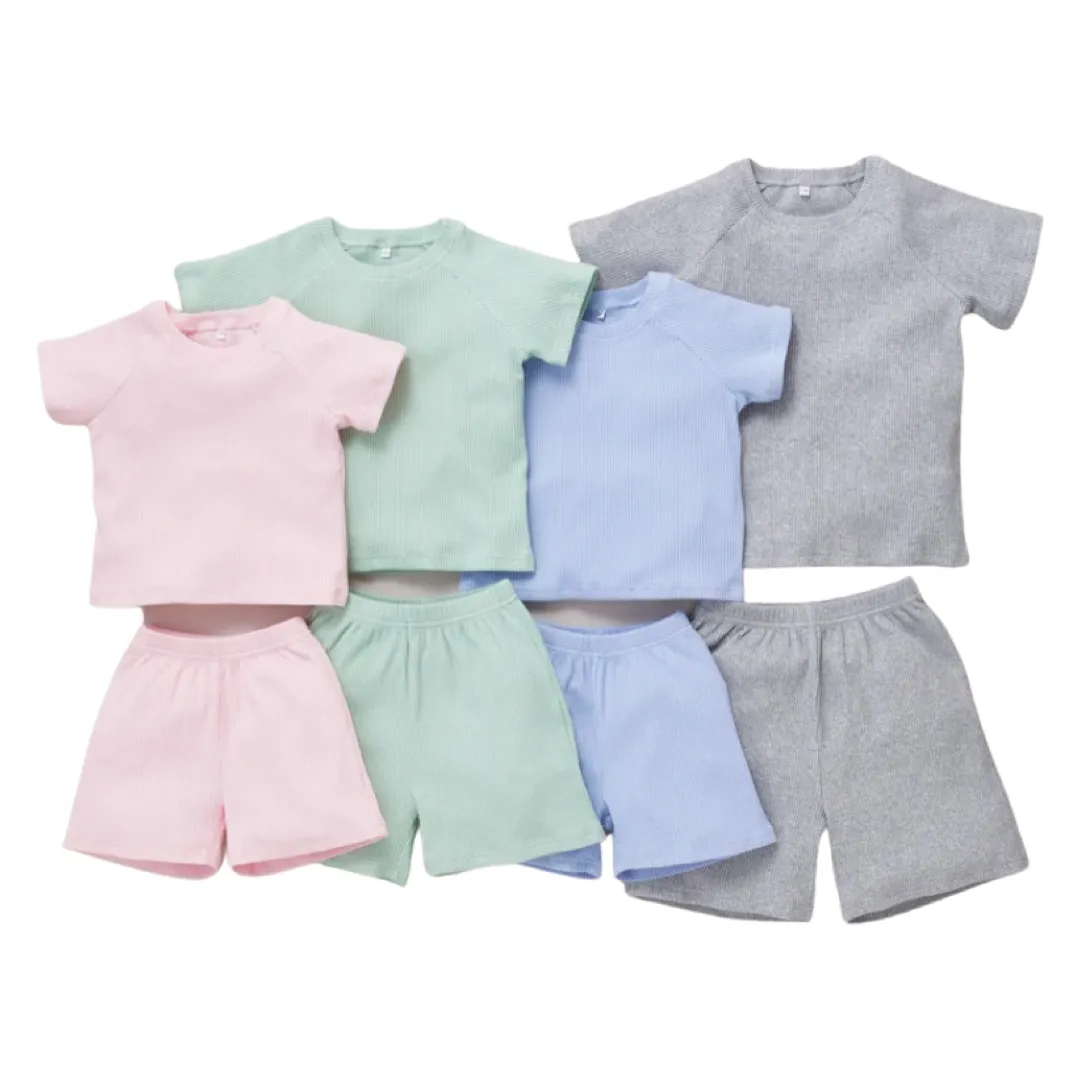Shortie Ribbed lounge sets - 0-7 years (Personalise to taste) 🤍