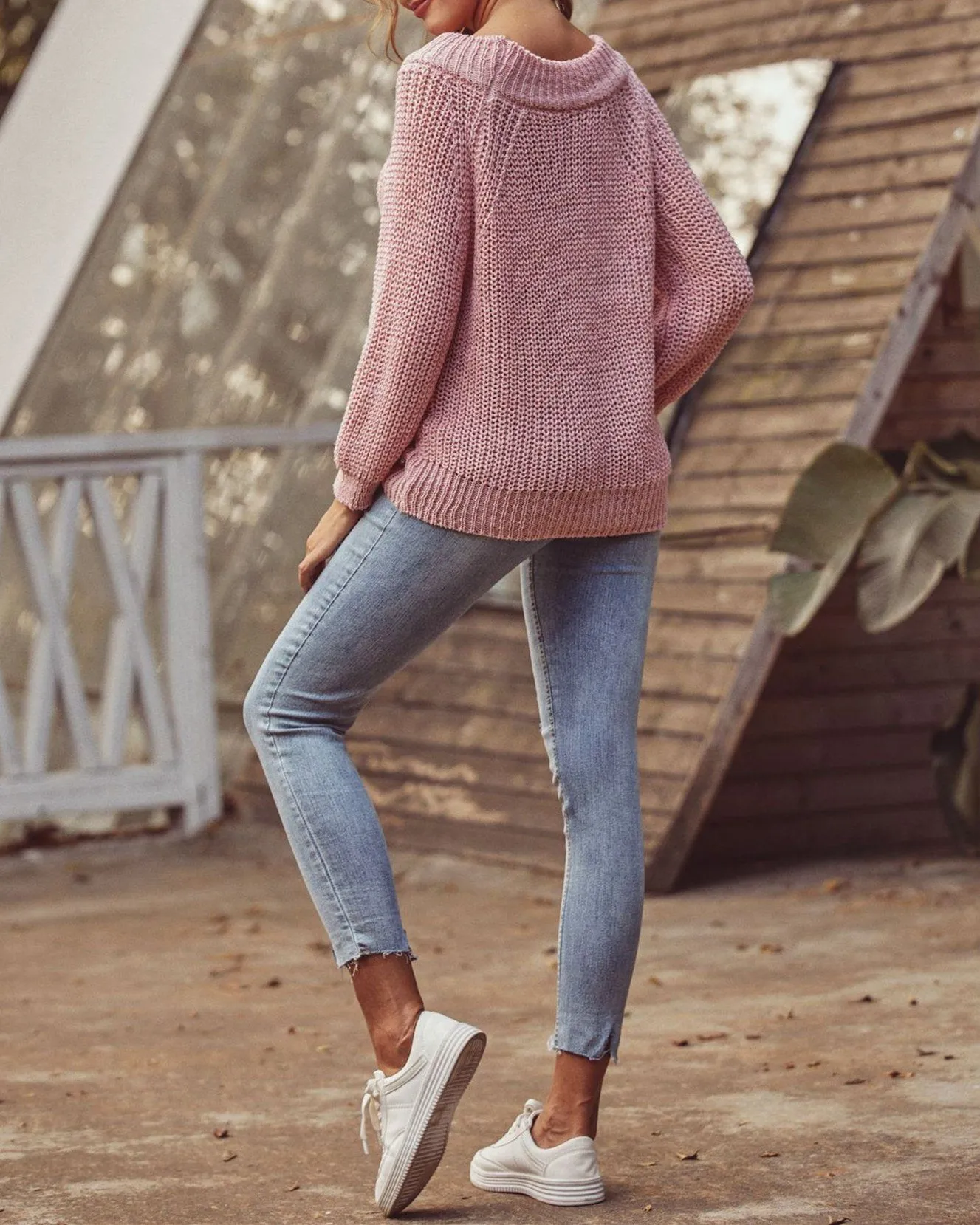 Signature One Shoulder Knit Sweater