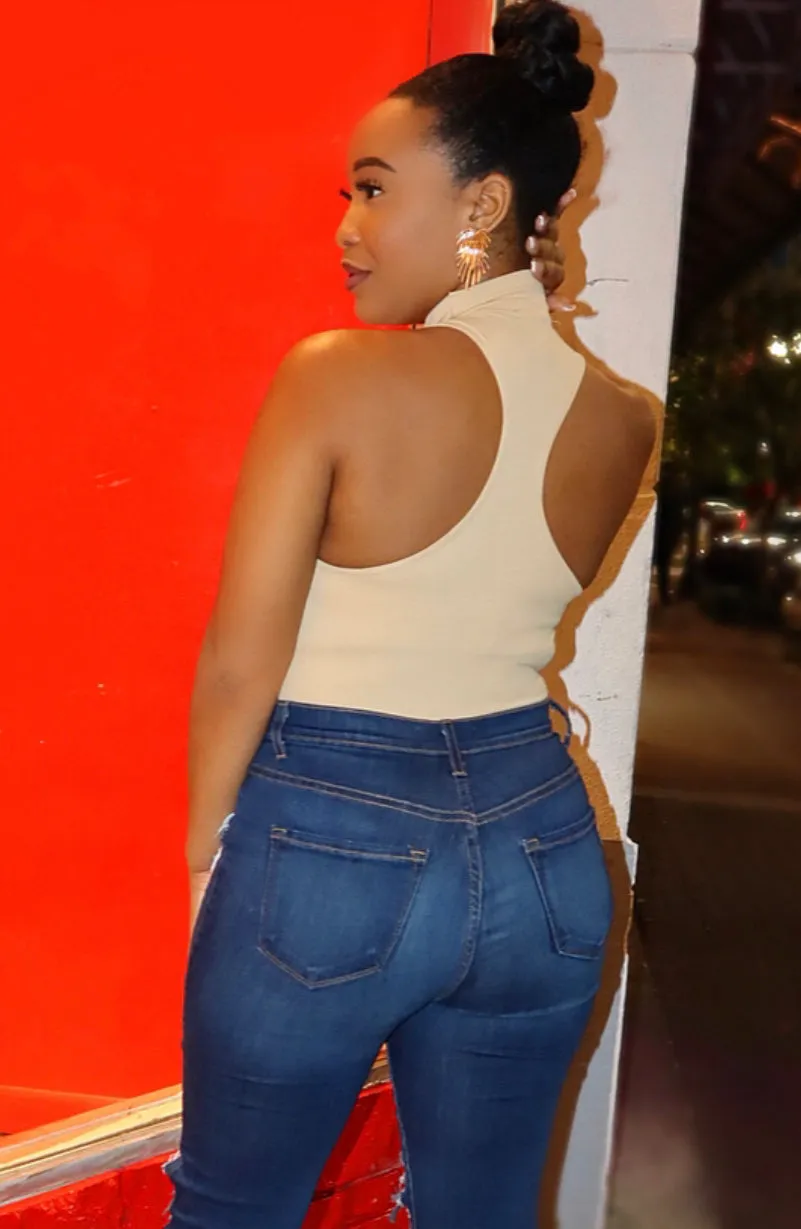 Signature Racerback Turtleneck NUDE