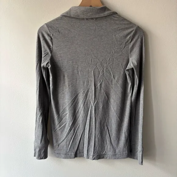 Skims Soft Lounge Heather Gray Ribbed Sleep Top Size XXS