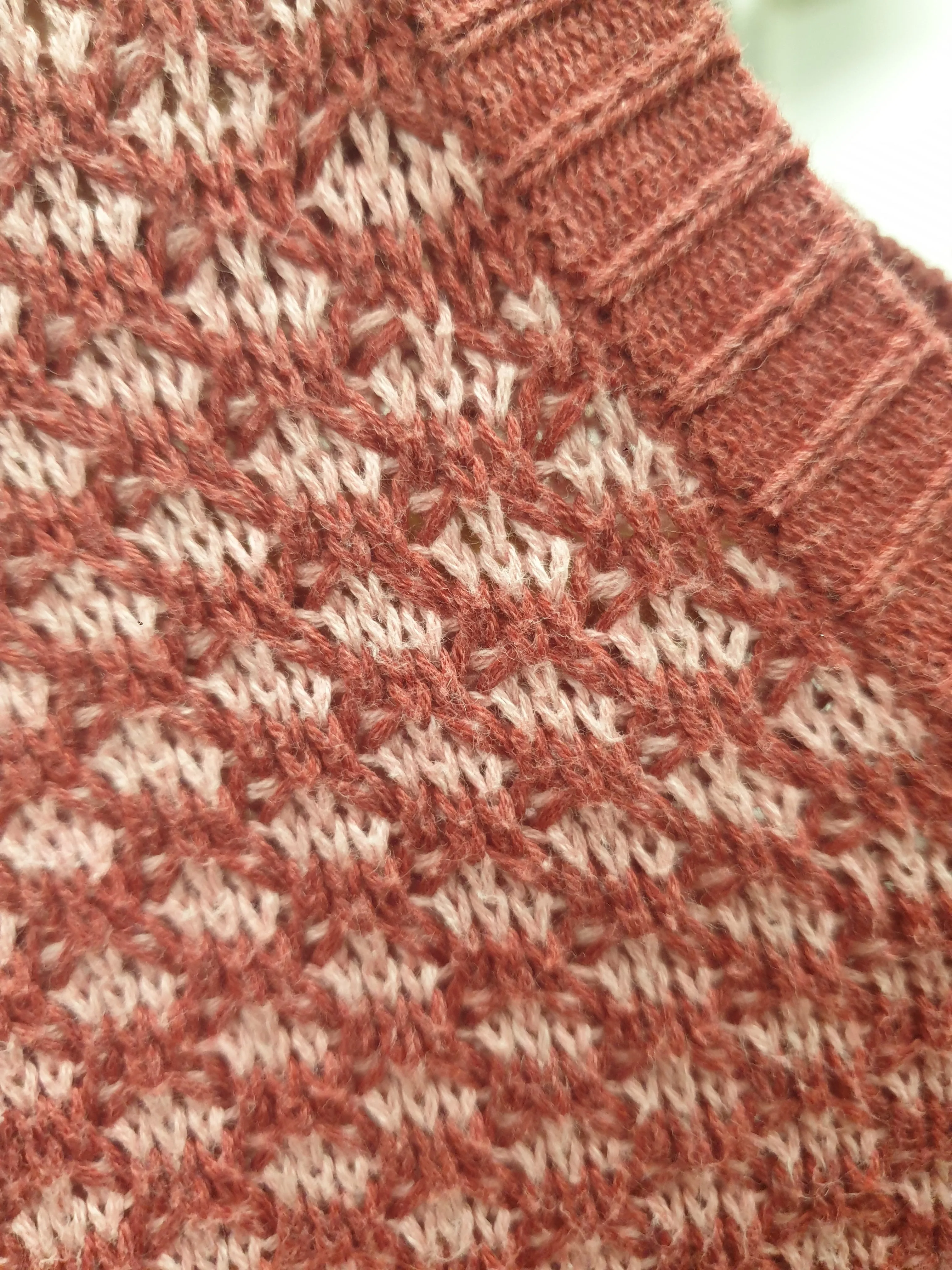 Skin & Threads pink and red knit cotton jumper size 0