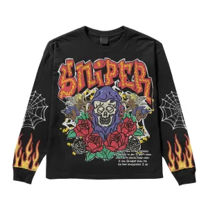 Sniper Gang Learn How To Live Black Long Sleeve