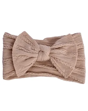 Solid Knit Nylon Headband - Dusty Pink