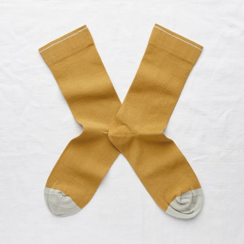 Solid Ochre Socks