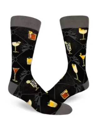 Speakeasy Cocktails Men's Crew Socks